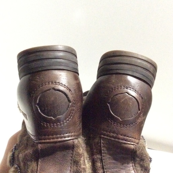 Unusual Bunker leather embroidered slouch boots - Picture 9 of 16